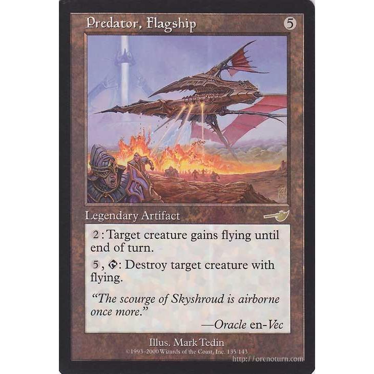 MTG Foil サインド 旗艦プレデター 英語版1枚 NEM ネメシス Magic: The Gathering（マジック：ザ・ギャザリング） 旗艦プレデター