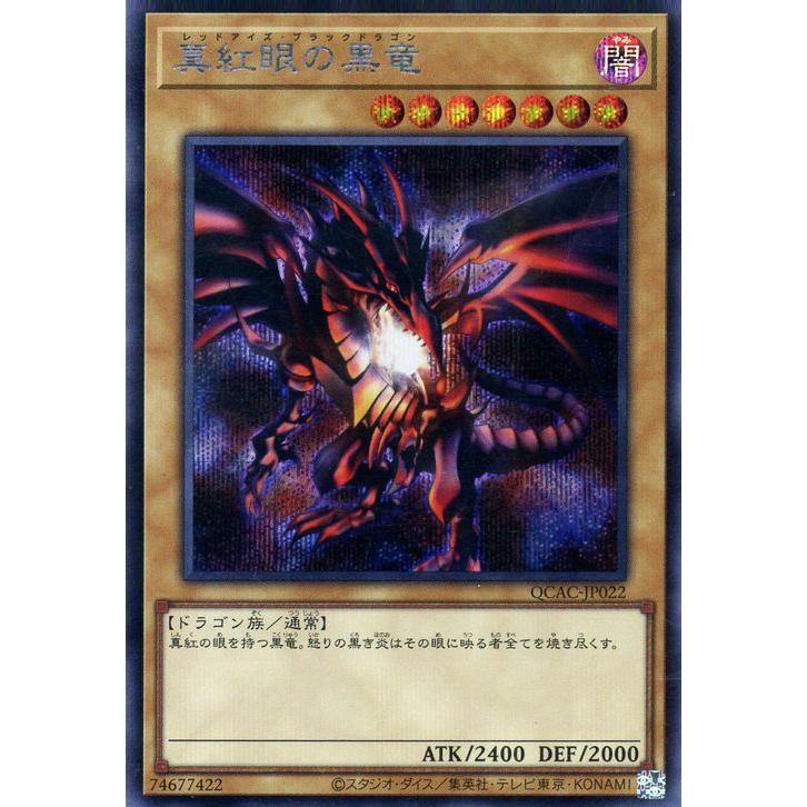 遊戯王カード 真紅眼の黒竜（イラスト違い)(シークレットレア) QUARTER CENTURY ART COLLECTION（QCAC） |  通常モンスター 闇属性 ドラゴン族