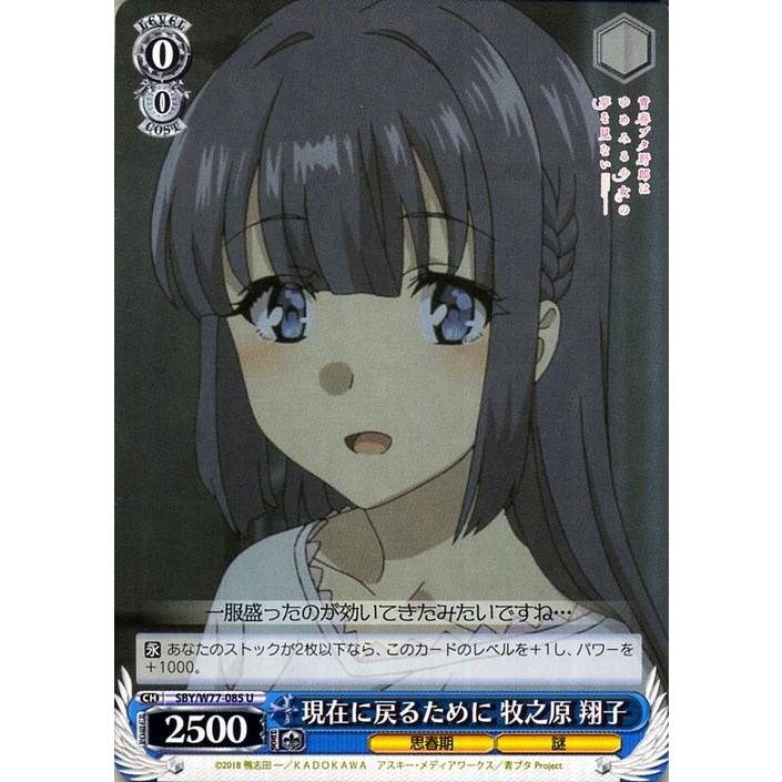 ヴァイスシュヴァルツ 青春ブタ野郎はゆめみる少女の夢を見ない 現在に