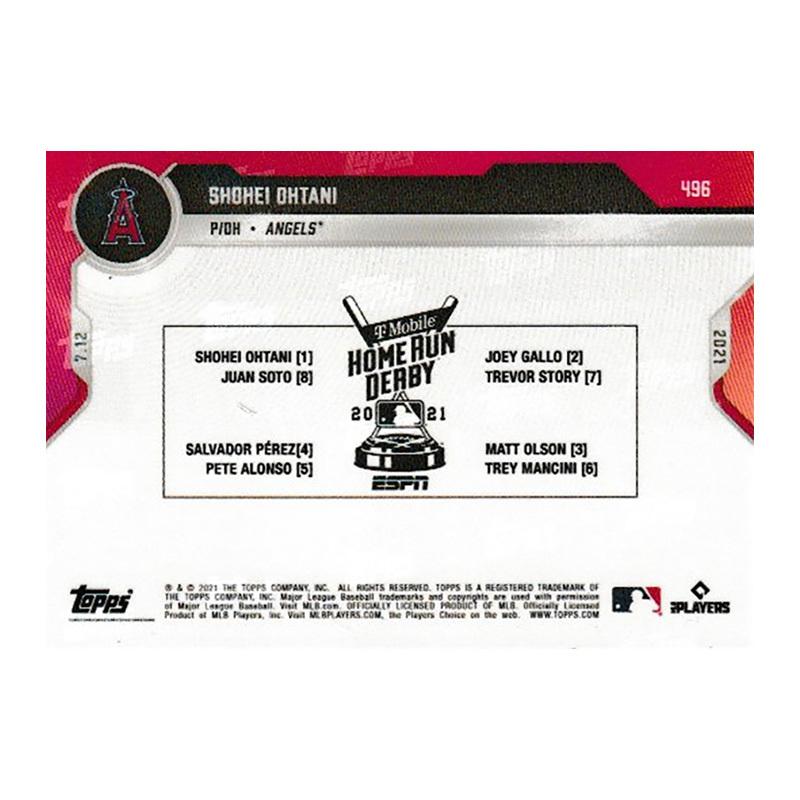 大谷翔平 #496 ホームランダービー出場記念カード 2021 T-MOBILE Home Run Derby Participant - Shohei Ohtani 2021 Topps Now Card|cardfanatic|02