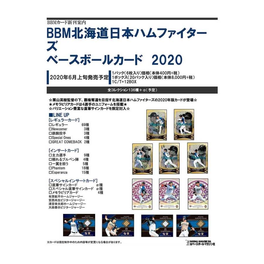 m北海道日本ハムファイターズベースボールカード Box 送料無料 6 3入荷 Jbb 014 カードファナティック 通販 Yahoo ショッピング