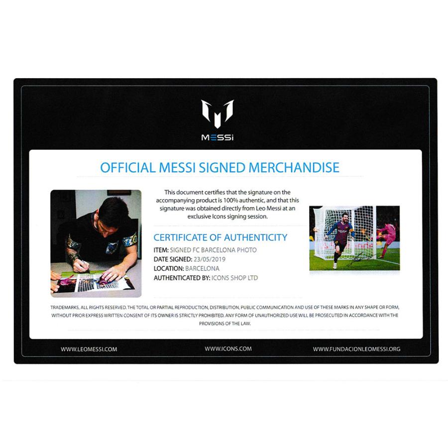 リオネル・メッシ 直筆サイン入りフォト、証明書付き 激レアリオネル・メッシ直筆サイン入り写真