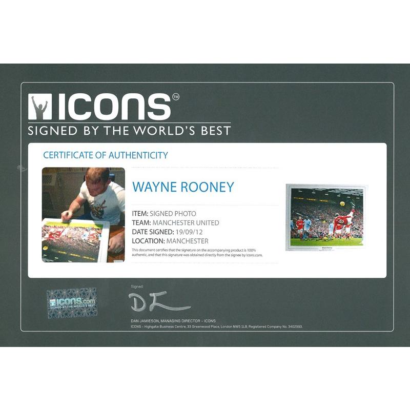 即納 大特価 マンチェスターuのルーニー選手の直筆サイン入りフォト ウェイン ルーニー Rooney Wayne Kick Overhead Photo United Manchester Signed オーバーヘッドキック 直筆サイン入りフォト サッカー フットサル Www Kameman Co Jp