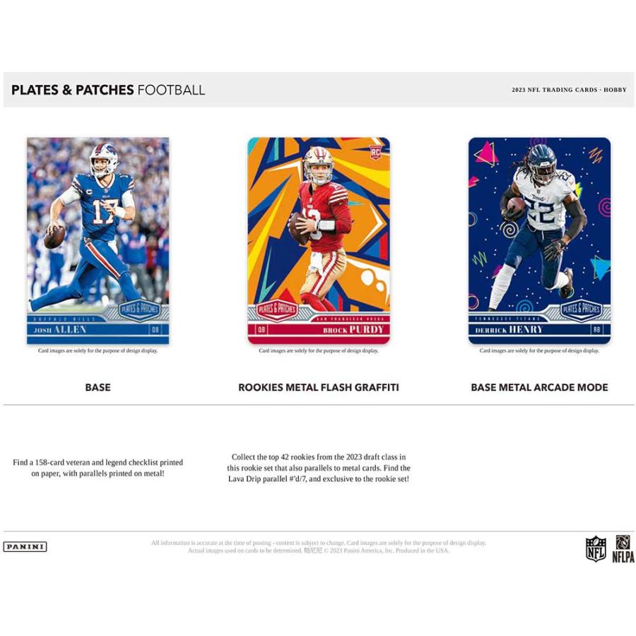 NFL 2023 Panini Plates & Patches Football ボックス(Box) nfl20232007カード