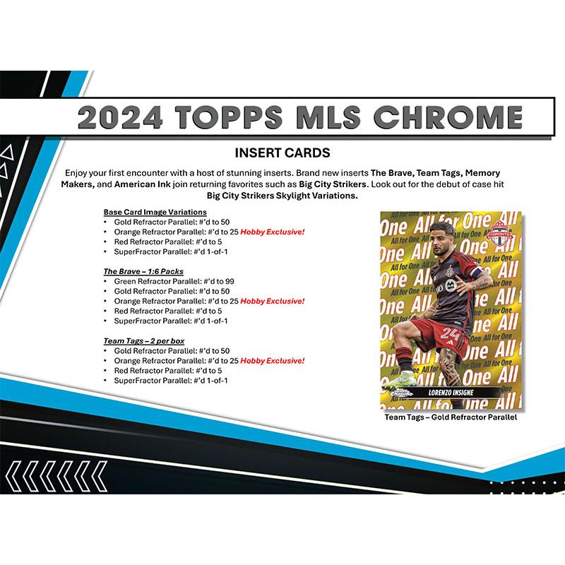 2024 Topps Chrome MLS Major League Soccer Hobby版 ボックス (Box 