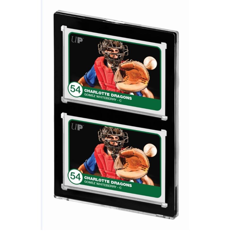 送料無料 ウルトラプロ Ultra Pro 35PT 2カード UVワンタッチマグネットホルダー 黒枠 1mm厚 #15112 | 35PT 2-Card Black Border UV ONE-TOUCH Magnetic Holder|cardfanatic|02