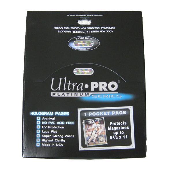 Ultra Pro 1-Pocket Pages – 25 Count, 8.5 X 11, Acid-Free, Free Shipping