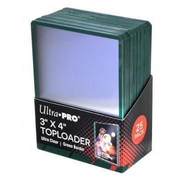 ウルトラプロ Ultra Pro トップローダー (グリーン) 25枚入りパック #84916 | 3" X 4" Green Border Toploader｜cardfanatic