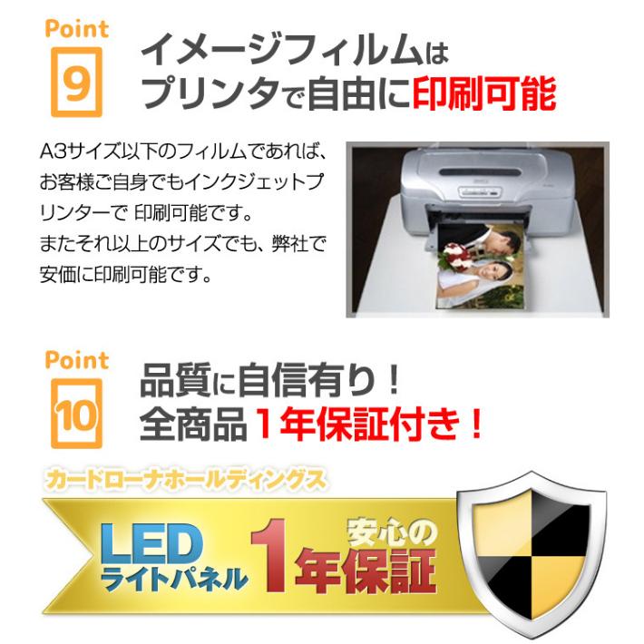 LEDライトパネル LED看板 A0サイズ ADアルミフレーム 1年保証付きの画像