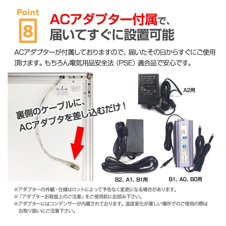 即日発送 LEDパネル/ライトパネル 完全防水 看板 A0サイズ ソレイユアルミ 屋内 屋外 1年保証付き 超高輝度 6000Luxの画像