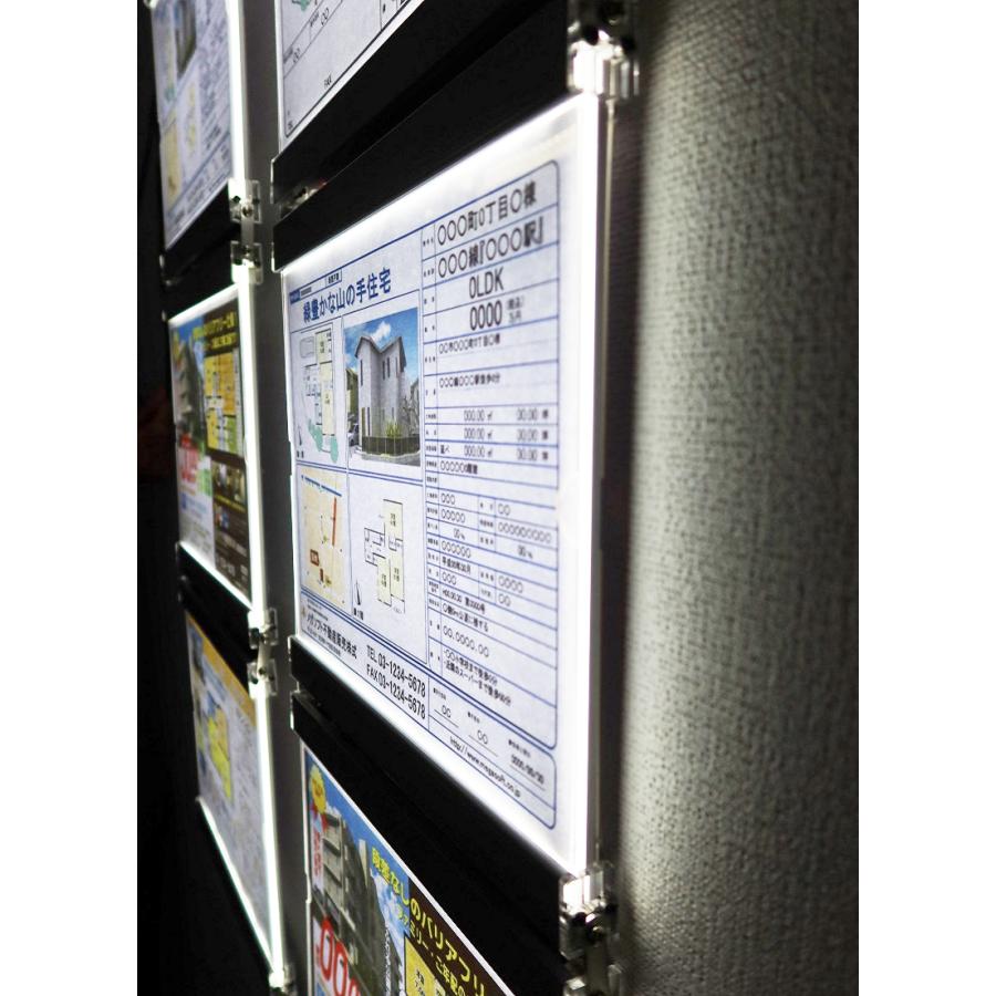 不動産広告　LED パネル 不動産専用LEDパネル 物件掲示用LEDライトパネル 8000Lux A4