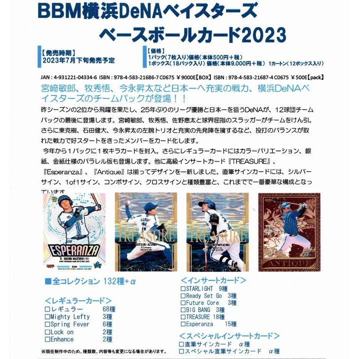 2023 BBM 未開封 ボックス 定価9900円 横浜DeNAベイスターズ