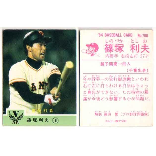 カルビー1984 プロ野球チップス No.706 篠塚利夫 (B) : かーど屋本店
