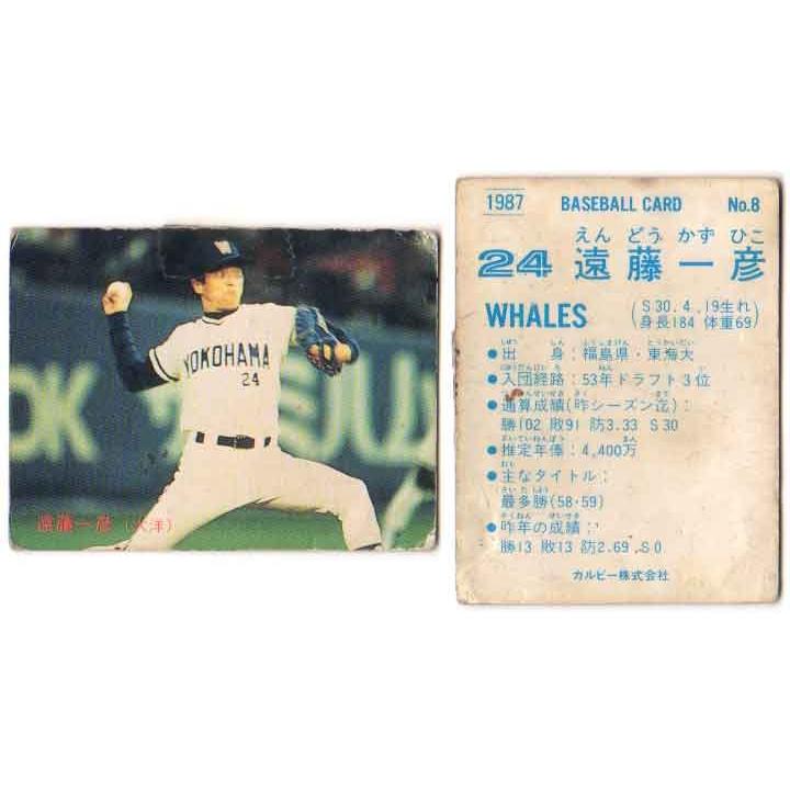 カルビー1987 プロ野球チップス No.8 遠藤一彦 : かーど屋本店ヤフー店