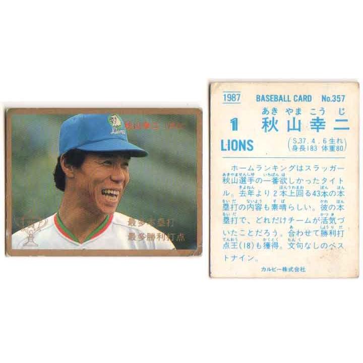 1987年 カルビー 秋山幸二 カード - その他