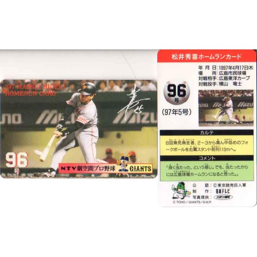1996BASEBALLカード　松井秀喜 ミントモール / MINT 新宿店 / 2025 TOPPS NPB 松井秀喜 直筆