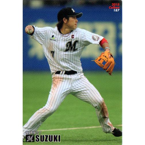 カルビー2015 プロ野球チップス 第三弾 レギュラーカード No.187 鈴木