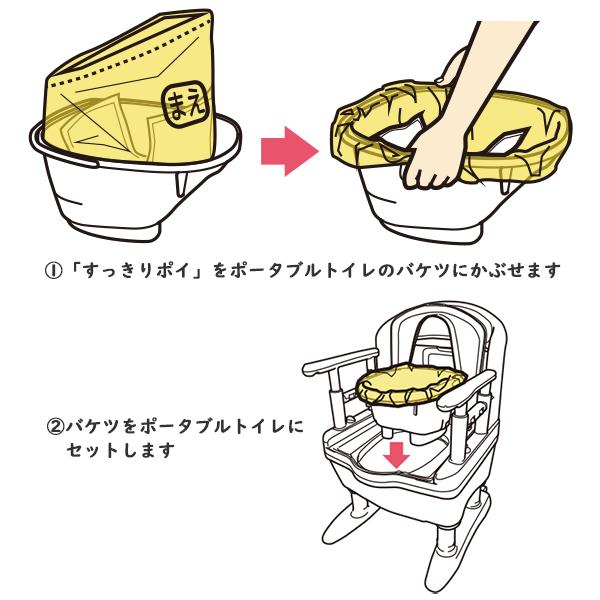 アロン化成 安寿 すっきりポイ ポータブルトイレ用処理袋 30枚入×4袋