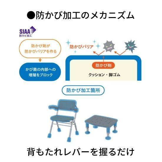 シャワーチェア　介護　ユクリアAir　ミドルSPワンタッチ　オレンジ　PN-L41831D　軽量　コンパクト　パナソニックエイジフリー　｜carekuru｜05