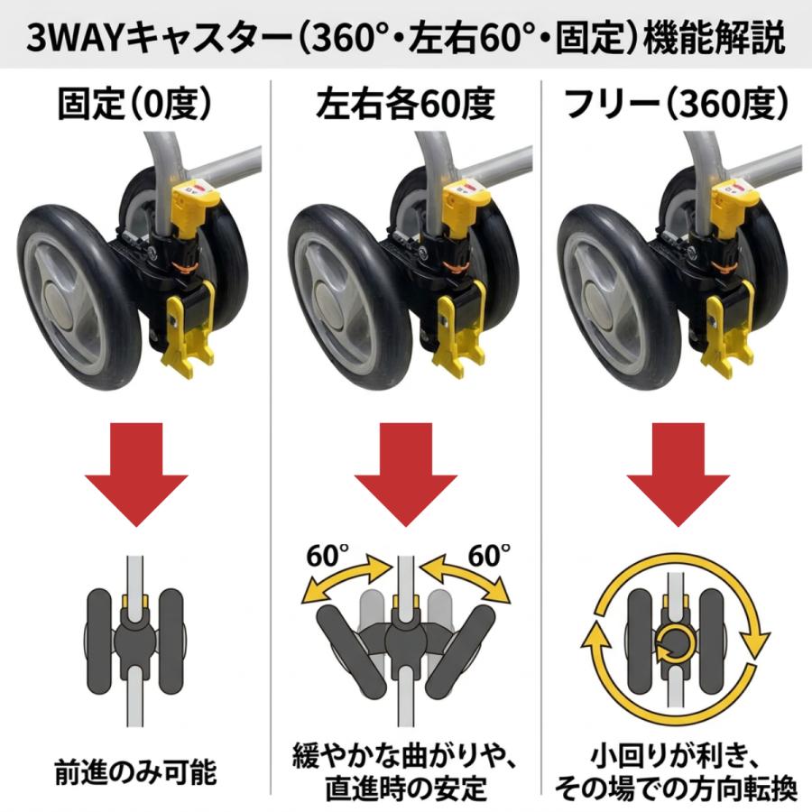 シルバーカー シルバーカーに見えない 軽量 大車輪 手押し車 シルバー