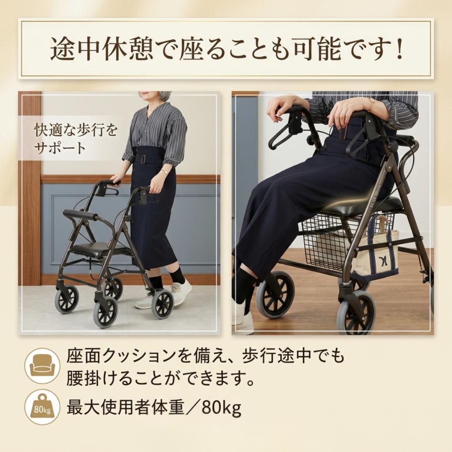 竹虎 歩行器 シルバーカー 座れる 高齢者 介護用品 介護歩行器