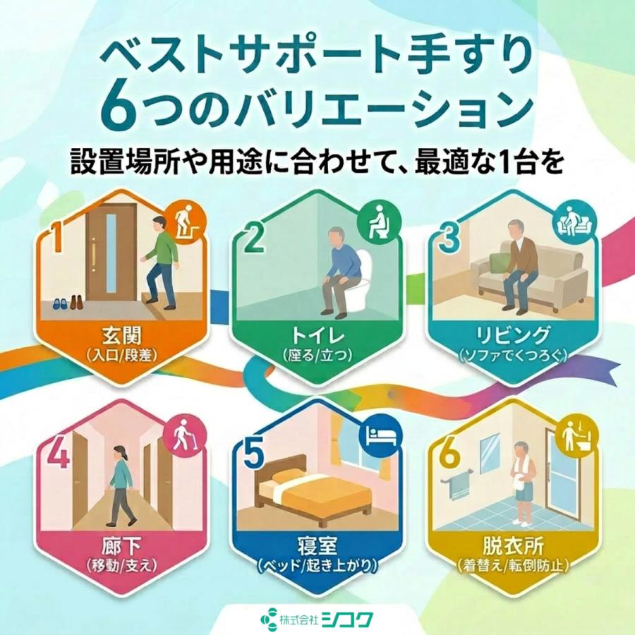 手すり 屋内 置き型手すり 介護用品 転倒防止 簡易手すり ベストサポート手すり5 最安値 立ち上がり補助 工事不要 爆買_9