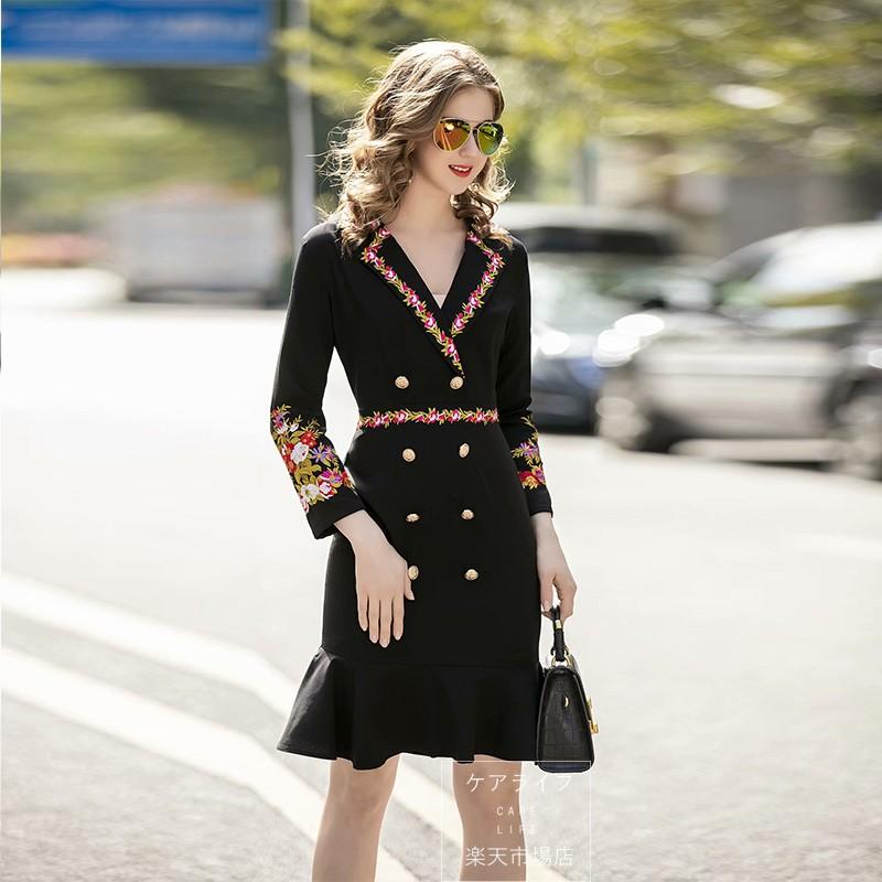 新作 フォーマルドレス セレブ満点 高級感 Vネック パーティードレス花柄刺繍ワンピース 高級刺繍ドレス 結婚式ドレス ひざ丈 ミディアム ワンピース Hd8434 Carelife 通販 Yahoo ショッピング