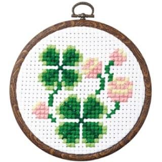 高齢者 リハビリ 手芸 クロスステッチ フープ付き 初級7358 クローバー
