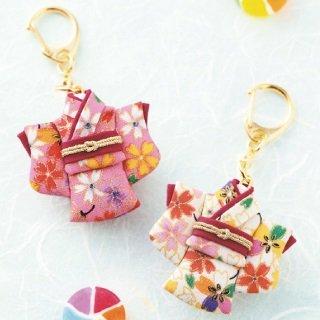 高齢者 リハビリ 簡単 手芸 縫わずに作る 和のミニ着物キーホルダー LH 