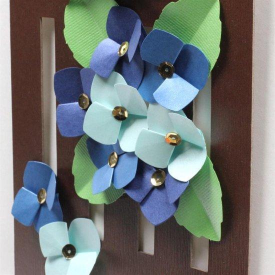 高齢者 リハビリ 簡単 手芸 ハサミを使わない立体切り絵 格子飾り手作りキット 紫陽花 H 脳トレ 手芸品 介護衣料のケアラーズショップ 通販 Yahoo ショッピング