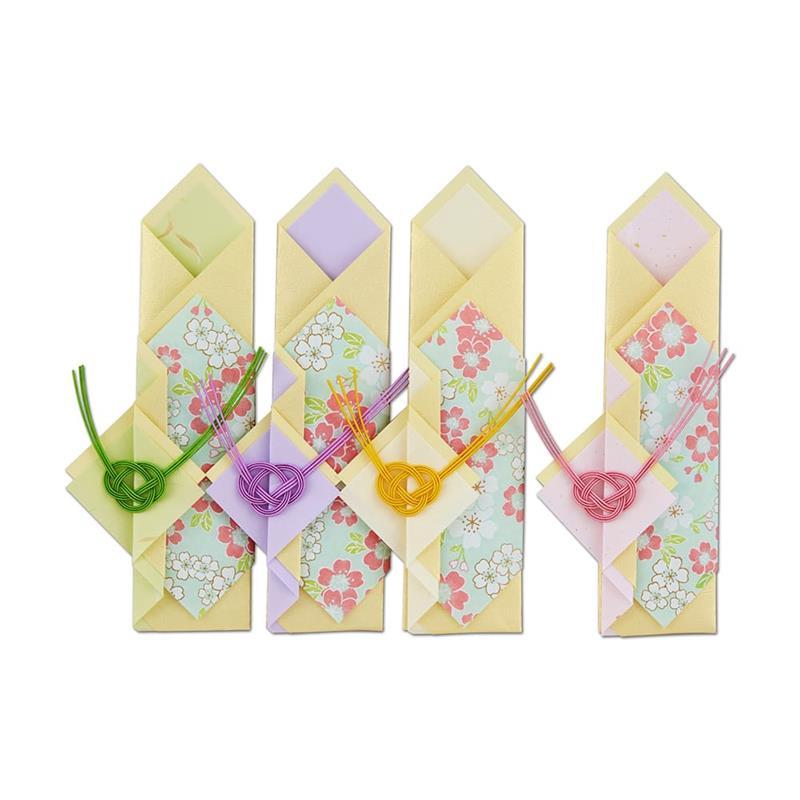 高齢者 リハビリ 和紙おりがみ 箸袋キット 白金/満開桜大 : 脳トレ