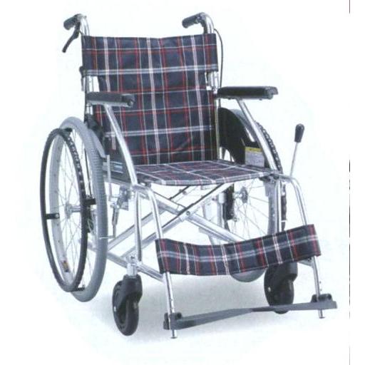 車いす（自走式／アルミ製／背折れタイプ／ノーパンクタイヤ）NKV22-40SB ナビス（アズワン）8-2914-01【代引き不可】