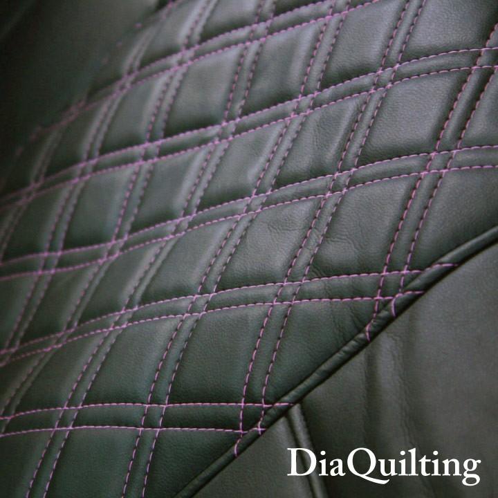 フロント席シートカバー トヨタ bB 【旧車種】 前席 [1列分] シートカバー ピンク ダイヤ キルティング Z-style ※オーダー生産（約45日後）代引不可 | z-style | 04