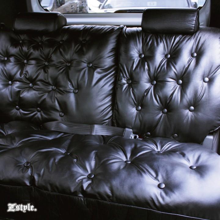 後部座席 シートカバー トヨタ bB 【旧車種】 リア席[1列分]シートカバー グラマラス VIP ドレスアップ Z-style ※オーダー生産（約45日後）代引不可 | z-style | 05