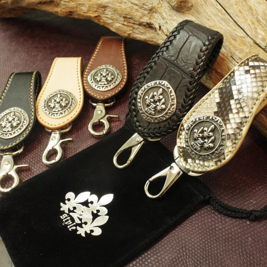 z-style 革職人 ハンドメイド 高級 本革 ループ キー ホルダー