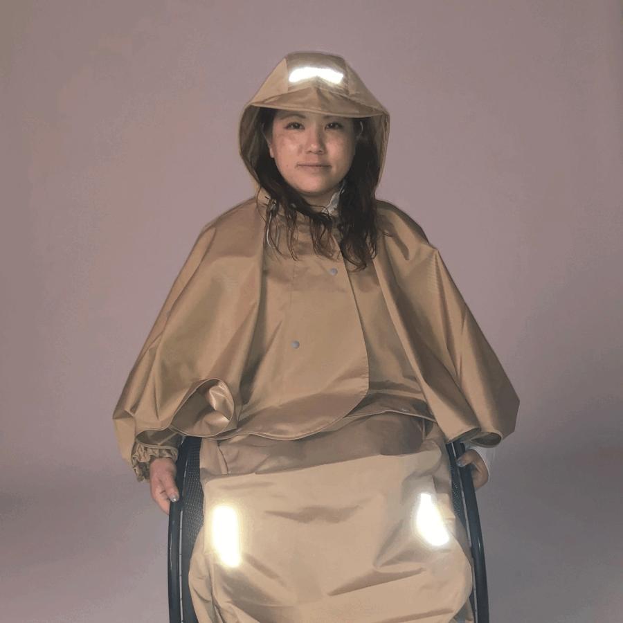 ケアウィル] レインウェア【上下セット】車椅子、防寒、上下分離、蒸れ
