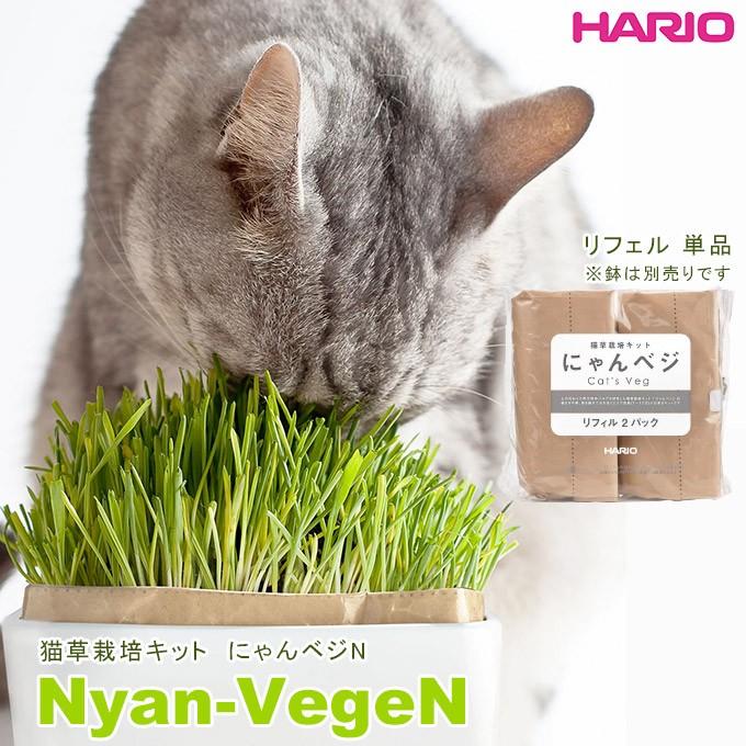 Hario 猫草栽培キット にゃんベジ リフィル2パック ハリオ 栽培キット 毛玉 ヘアボール えん麦 猫のおやつ 猫用品 ku カレッツァ 犬用品 ドッグフード 通販 Yahoo ショッピング