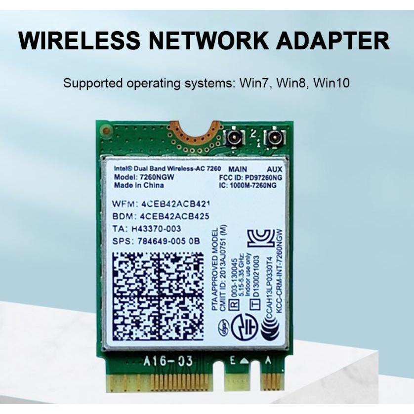 Intel Dual Band Wireless-AC 7260 7260NGW 無線LAN WiFi ネットワークカード Bluetooth 4.0 2.4Ghz 5Ghz インテル PC｜cargoods-honpo｜05