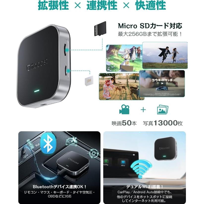 ottocast 正規 オットキャスト OttoAiBox E2 最新 Android13 CarPlay