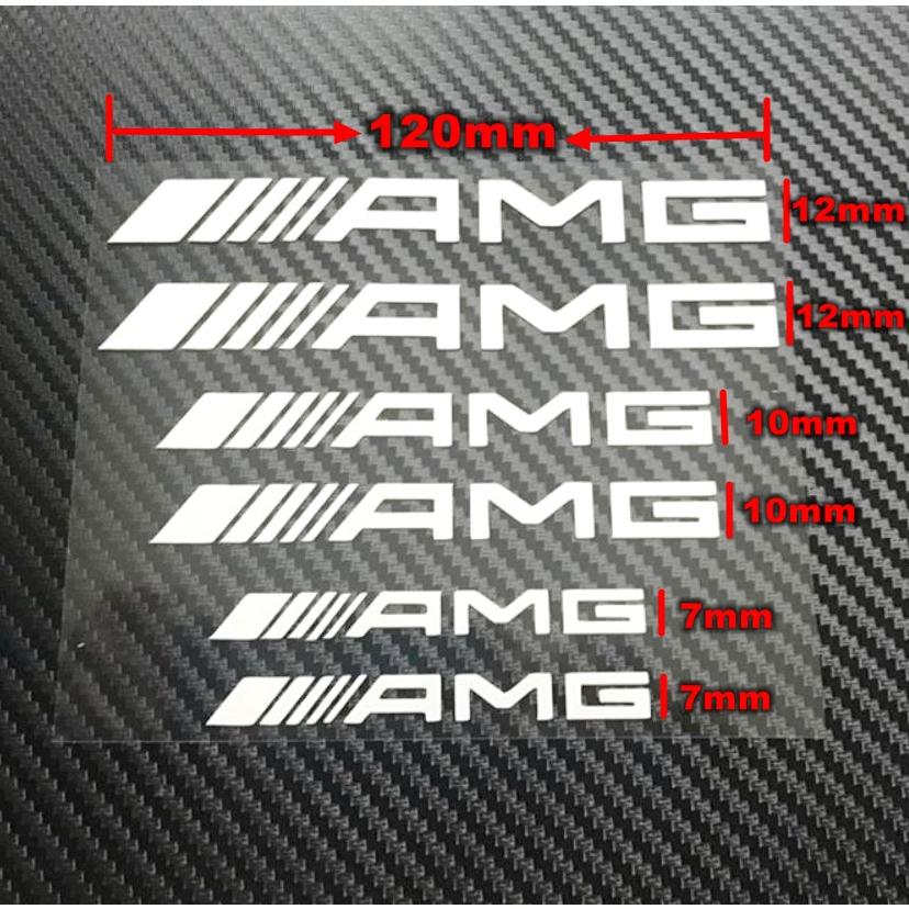 ベンツ AMG ブレーキキャリパー ステッカー 6枚セット シール 耐熱デカール 平行タイプ/湾曲タイプ ブラック/シルバー 足回り｜cargoods-honpo｜05