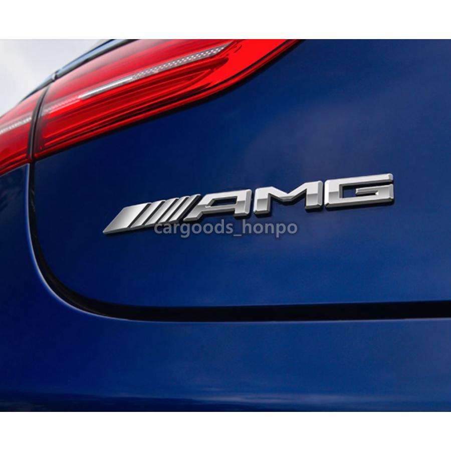 メルセデスベンツ Amg エンブレム 最新モデル Emblem シルバー メッキ 高品質 178mm 18mm トランク 簡単貼り付け 5 C63 E63 S63