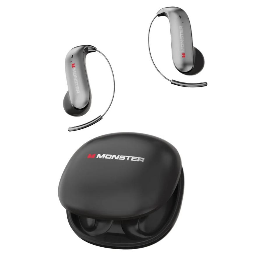 MONSTER ワイヤレスイヤホン オープンイヤー 耳掛け チタン合金 ノイズ