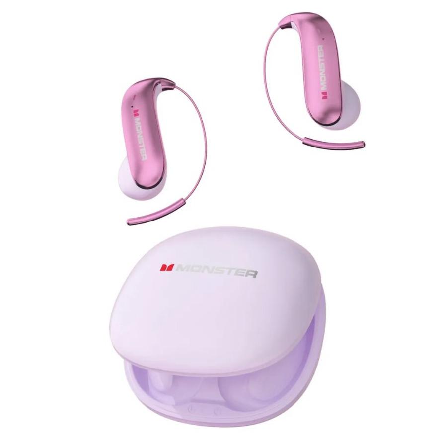 MONSTER ワイヤレスイヤホン オープンイヤー 耳掛け チタン合金 ノイズ