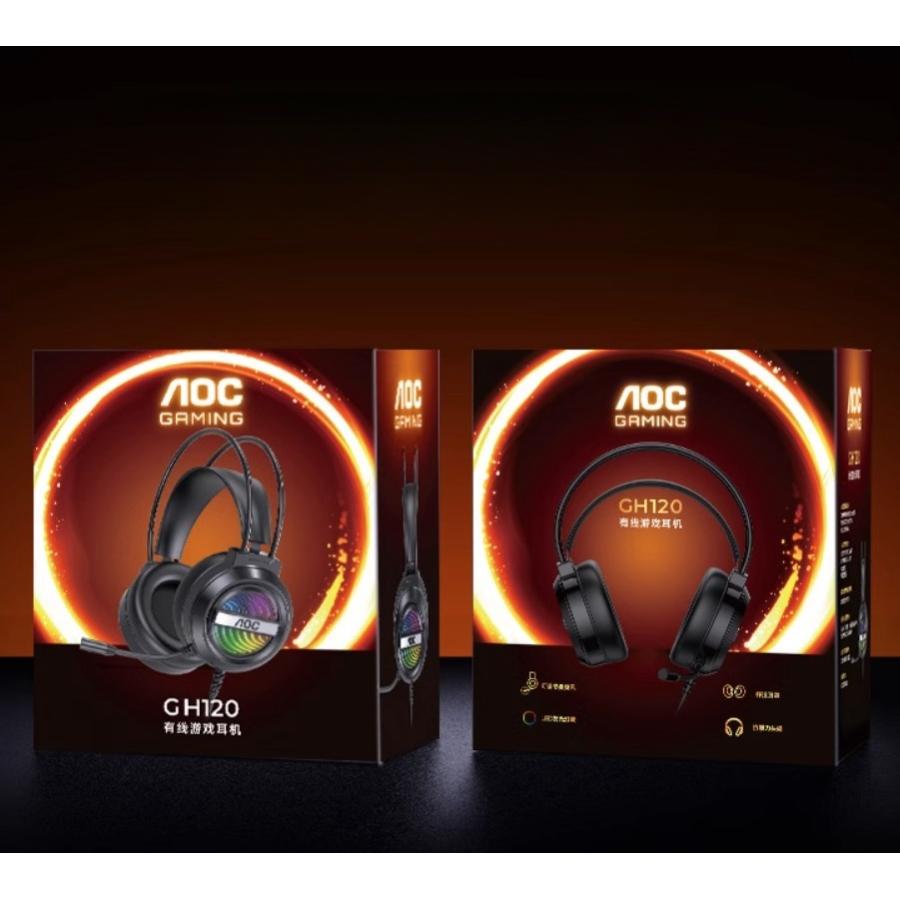AOC ゲーミングヘッドフォン GH120 ノイズキャンセリングマイク USB