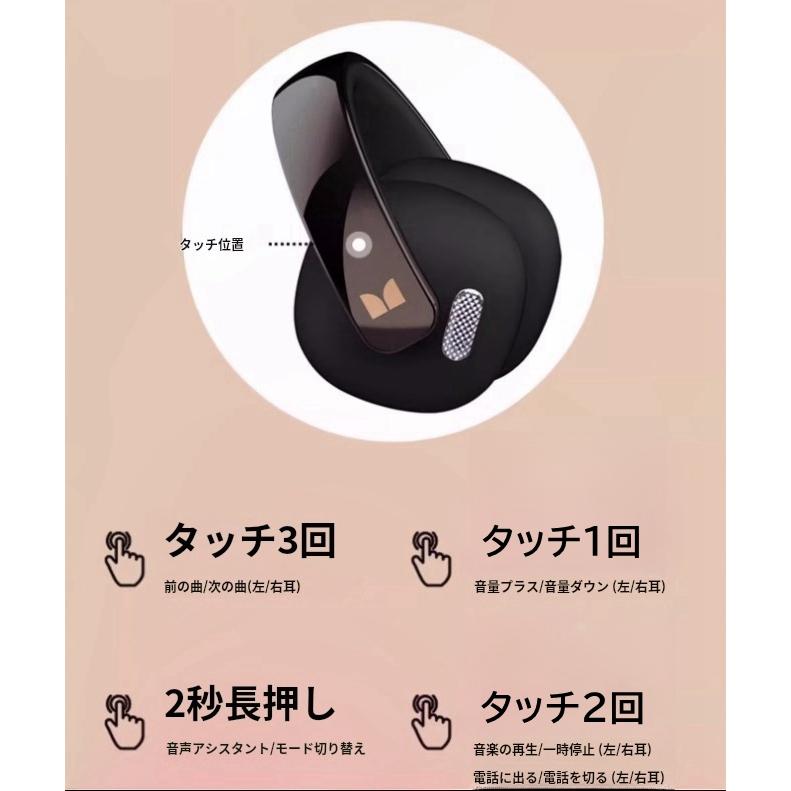 MONSTER 耳挟み式イヤホン ワイヤレス イヤホン 耳挟み 耳掛け マイク