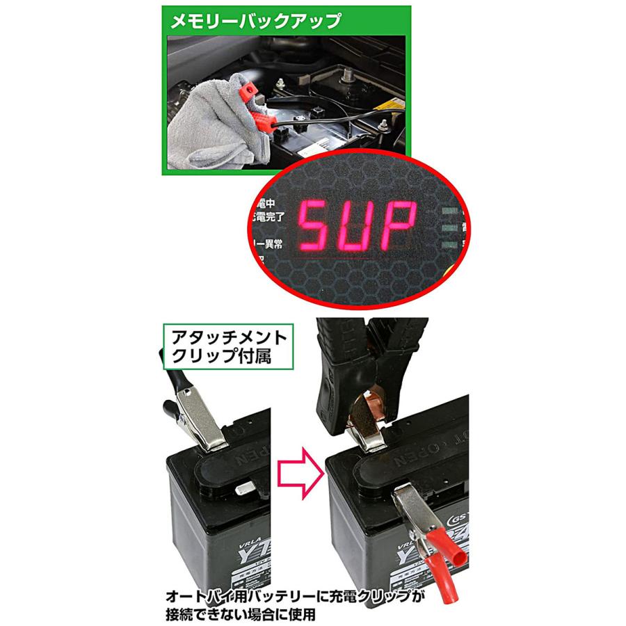 レクサス/トヨタ/日産/ホンダ/PCR-10/8A メルテック バッテリー充電器/HV/ISS車対応/正式PSE取得 12V専用/バッテリー交換機能付/保証3年｜cargoodsya-shopping｜06