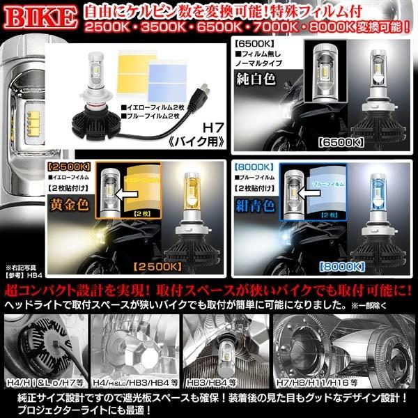 ホンダ/H7 バイク用X3 PHILIPS 6000ルーメンLEDヘッドライトキット25W 