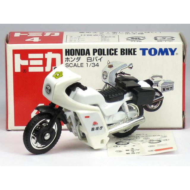 ホンダ（HONDA） ※箱凹み小有※【旧番】トミカ004 白バイ : カーホビー