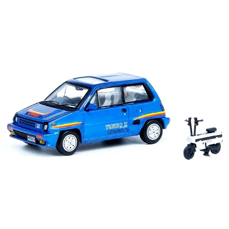 CITY（シティ） INNO Models 1/64 ホンダ ターボII ブルー (モトコンポ