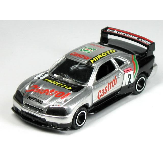 トミカ　日産スカイラインGT-R Castrol 日本製 トミカ 日産スカイラインGT-Rです．R32ディーゼル機器仕様です